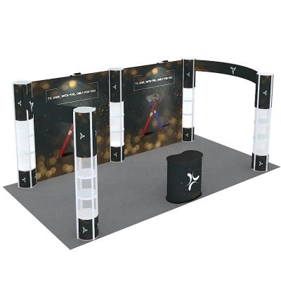 China New Design Lightweight Aluminum Portable Trade Show Modular Expo Display 10x20 Tower Frame Trade Fair Booth for sale