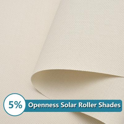 Chine 5% d'ouverture en PVC revêtu de polyester écran solaire tissu de voile pour décoration de fenêtre à vendre