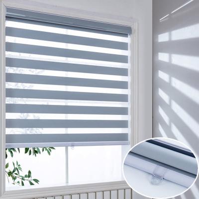 China Double Vision Polyester Zebra Combi Blinds Blackout Fabric For Solar Screen for sale