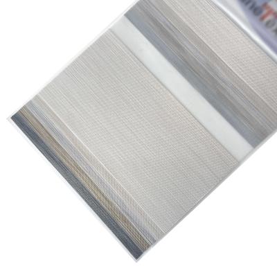 Chine Rideau à rouleaux manuel Durable Double transparent Lumière solide Couleur zèbre Tissu aveugle à vendre