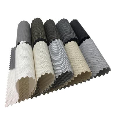 China Outdoor Plain Weave Polyester PVC Sunscreen Fabric Hotel Roller Blind Shades Fabrics for sale