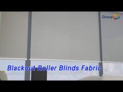 White Coated Blackout Roller Blinds Fabric Polyester For Commercial