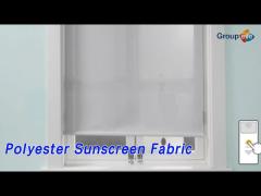 Window Polyester Sunscreen Fabric Ventilation Antistatic Motorized