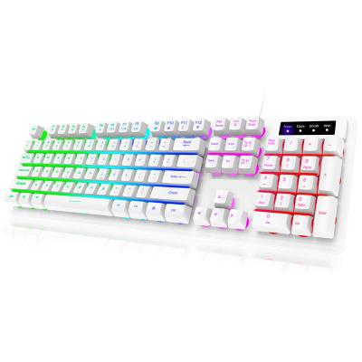 China Free Sample Dongguan White Numeric Keypad USB Wired PC RGB LED Mechanical Gaming Keyboard TKL Private Label for sale