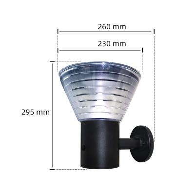 China Outdoor Solar HK Mistai IP65 LED Wall Light Waterproof Solar Garden Light for Garden Yard for sale