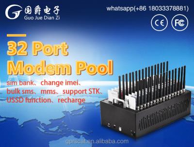 China Send and receive sms/call/gprs/stk support change IMEI wavecom fastrack to DRIVE 32 port modem pool for sale