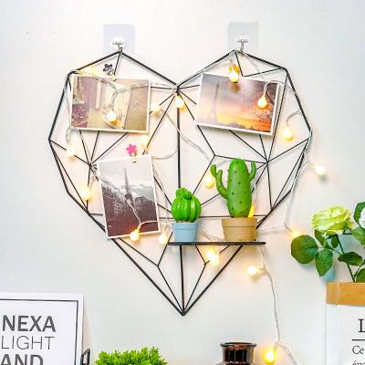 China Diamond shape iron grid of ware etc. Household 50*50 With Practical Shelf Shelving Wall Decoration Wall Art Pretty for sale