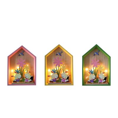 China Custom Pentagonal Ware Factory Cartoon Rabbit Decoration Sofa Kids Room Children's Room Lamp Wall Decor etc. household for sale