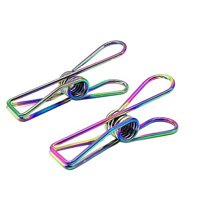 China Wholesale creative colorful low price high quality laser storage long tail clip for holding documents and bills for sale