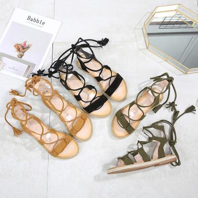 China New Arrival Deodorization Women Bohemian Retro Strap Flat Sandals with Wholesale Price and Low MOQ for sale