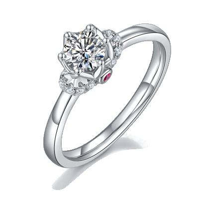 China CLASSIC Diamond 0.5ct Factory Outlet Wholesale Price Lab Grown Moissanite Jewelry For Lady for sale