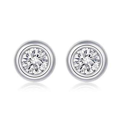 China Environmental Friendly 925 Sterling Silver Moissanite Jewelry Earrings Women Girls Ear for sale