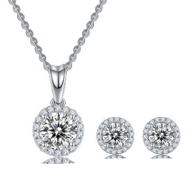 China Moq FASHIONABLE 1 Set Sterling Silver Round Jewelry Fashionable Jewelry Set Jewelry Gift Set for sale