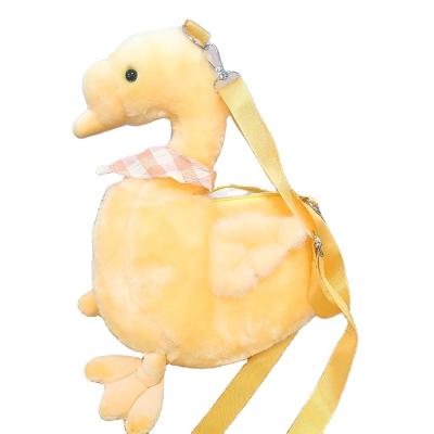 China Fun New Arrival Cartoon Designer Customized Cheap Ladies Cute Totes Bags Women Cross - Body Bag Duck Plush Handbags for sale