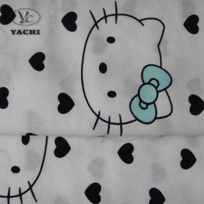 China 2021 New Design 100% Rayon Printed Fabric With Hello Kitty for sale