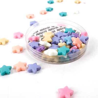 China High Quality Wholesale Pastel Color Mixed Star Shape Acrylic Plastic Beads for sale