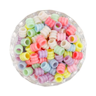 China Jewelry Tube Shape Wholesale Honey Color Beads Diy Plastic Beads For Kids for sale