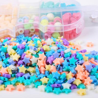 China Acrylic Jewelry Beads Decorative Star Shape Colorful Star Shape Acrylic Beads for sale