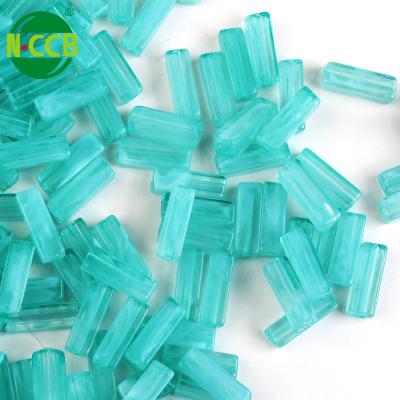 China Jewelry Making Best Price Mix Color Long Transparent Tube Shaped Acrylic Beads For Jewelry for sale