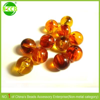 China Natural Amber Prayer Bead Acrylic Round Amber Beads for sale