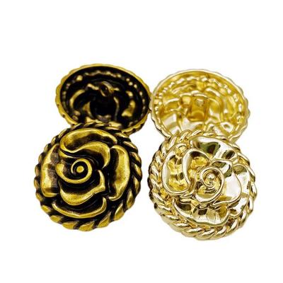 China Factory Direct Sales Metal Buttons Nickel Free Vintage Roses Leg Soft Solid Metal Buttons for sale