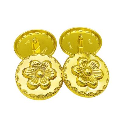 China High End Women's Metal Buttons Gold Color Leg Metal Buttons Nickel Free for sale