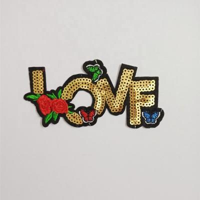 China Viable Original Patch, Custom Logo Patch LOVE, Paris Iron On Fashion Word Patch DIY Applique DIY Handbag Shoes Jacket for sale