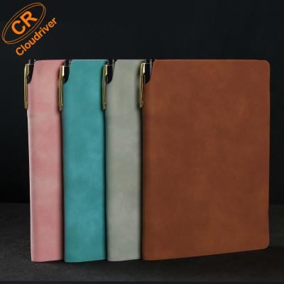 China Wholesale Hardcover Book High Quality Blank A5 Agenda Planner Journal Pu Inner Paper Leather Notebooks for sale