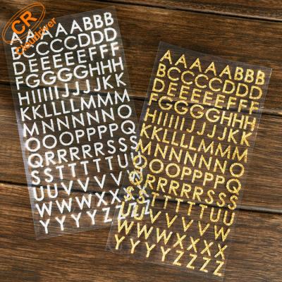 China Durable Customized Newest Cheap Paper / Puffy Alphabet Glitter Sticker For Kids for sale