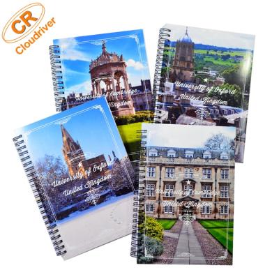 China Logo College Spiral Notebook Cheap School Supplies Paper Custom Soft Cover Spiral Notebooks A5 For Students for sale