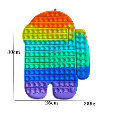 China Silicone Stocked Pop Up Wallet Aluminum Compression Toys Soft Bubble Case Big Pop for sale