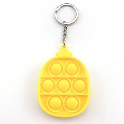 China Custom Made High Quality Eco Friendly Printed Key Ring Charm Cute Pop It Mask Acrylic Key Chain for sale