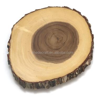 中国 bark footed server cheese crackers small wooden cake stand 販売のため