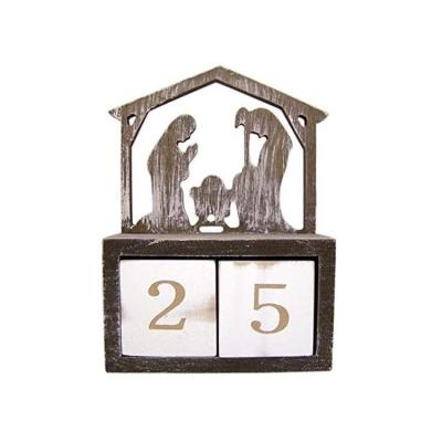 Chine handmade wood nativity scene christmas countdown calendar blocks à vendre