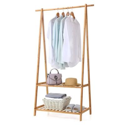 중국 Best selling handmade portable free standing hanger bamboo wooden rack for clothes 판매용