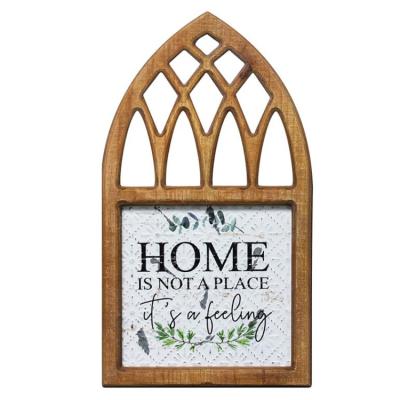 China handmade christmas decoration wood built-in embossed farmhouse sign decoration for sale