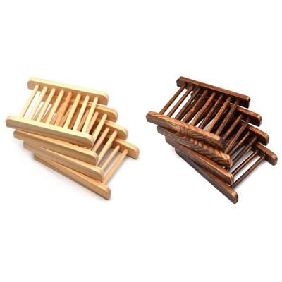 China handmade wood soap dish simple and practical wooden soap holder à venda