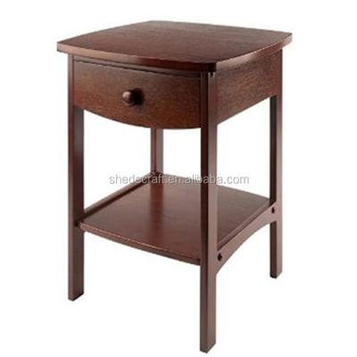 China made carved bed side wooden coffee table or night stand storage shelf for sale