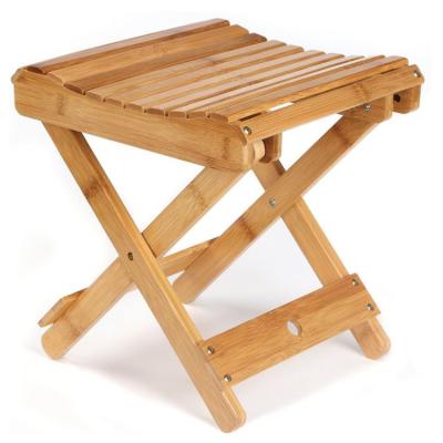 Cina handmade foldable bamboo bench spa bath chair for shower leg shaving and foot rest in vendita