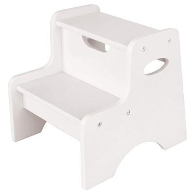 Китай white wooden two-step children's bench with handle продается