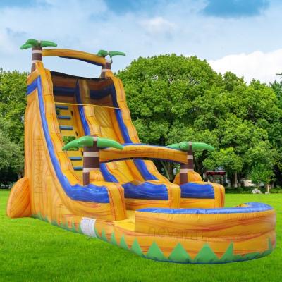 China Inflatable Bounce House with Water Slide Max Capacity 100-500kg Repair Kit Included for sale