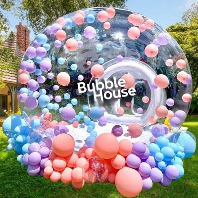 China Hotel Unterhaltungsgeräte Einkaufszentrum Pink aufblasbares Bubble House mit Pool zu verkaufen