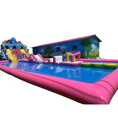 China Inflatable Bouncy Jumping Castle Combo Water Park Playground Slide for 100-500kg Capacity for sale