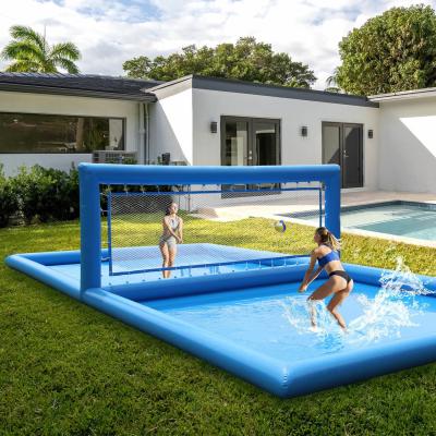 China 14 Years up Castle Inflatable Sport Field Beach Customized Water Volleyball Court for sale