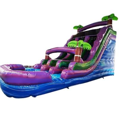 China Deslizamiento de agua tropical inflable para fiesta de eventos PVC comercial en venta