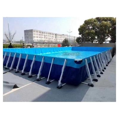 China El parque acuático debe tener una piscina rectangular de marco metálico con una capacidad máxima de 100-500 kg en venta