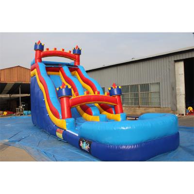 China Customized Color Inflatable Bounce House Water Slide Pool Combo for Kids and Adults for sale