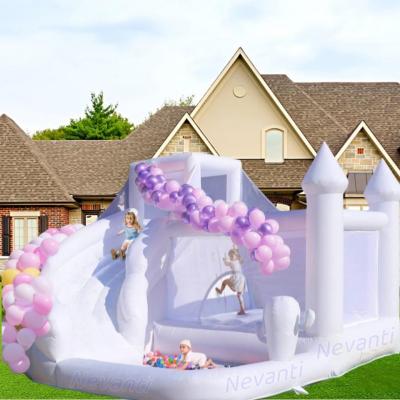 China 2024 Hot Style White PVC Bouncy Castle for Wedding Customized Size and PVC Material for sale