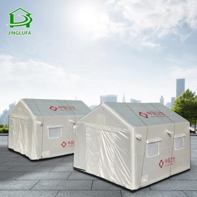 China 0.7mm thickness outdoor automatic sprayquarantine isolation inflatable air column induction tent for sale