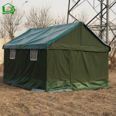 China UV Resistant Heavy Duty Waterproof Steel Camping Steel Heavy Duty Waterproof Army Outdoor Canvas Camp View Metal Tent for sale